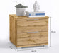 Universal Nachttisch in Wildeiche Optik - Moderner Nachtschrank mit zwei Schubladen für Ihr Bett - 46 x 43 x 42 cm 