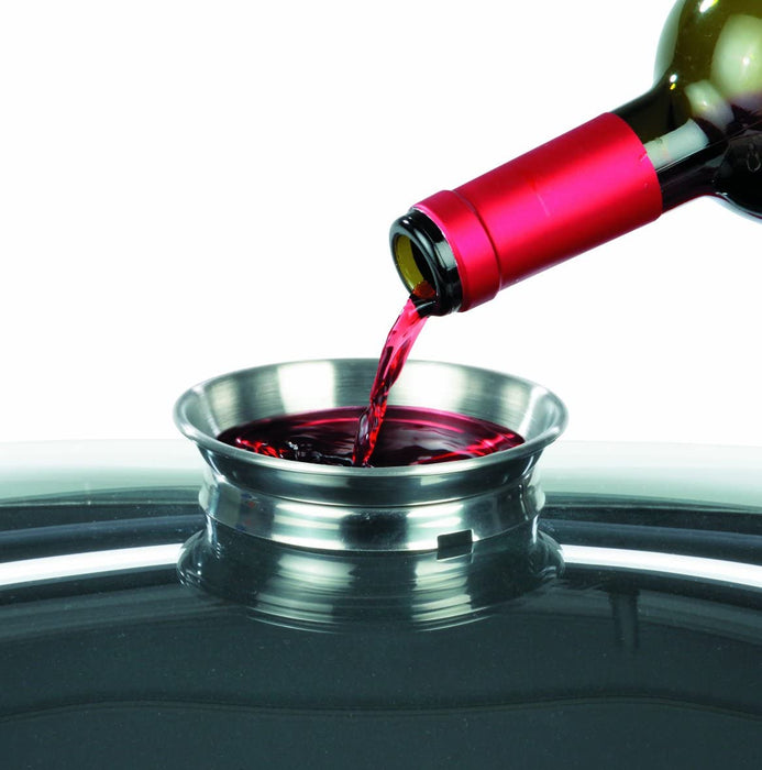 Universalbräter Gourmet Granit 33x21cm, Aluminium, Glas, schwarz