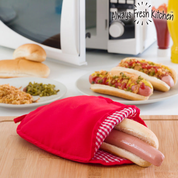 Always Fresh Kitchen Mikrowellen Kochbeutel für Hot Dogs