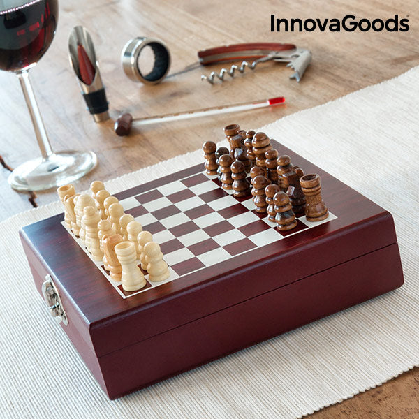 InnovaGoods Weinzubehörset mit Schachspiel (37 Stück)