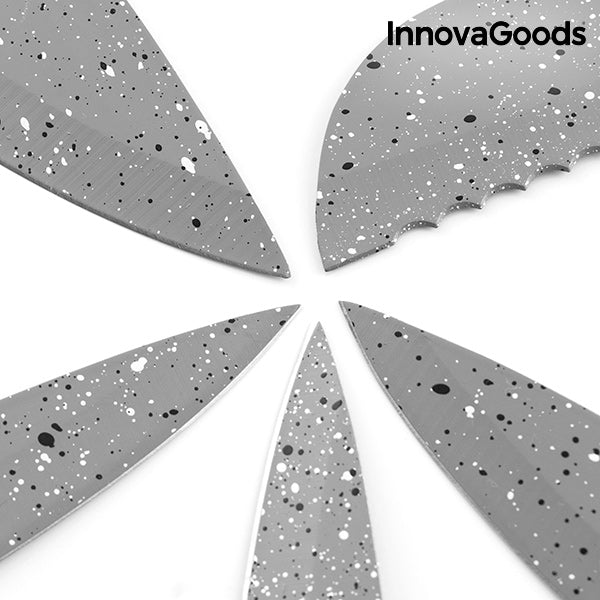 InnovaGoods Swiss·Q Stone Stein- und Schälmesserset (6-teilig)