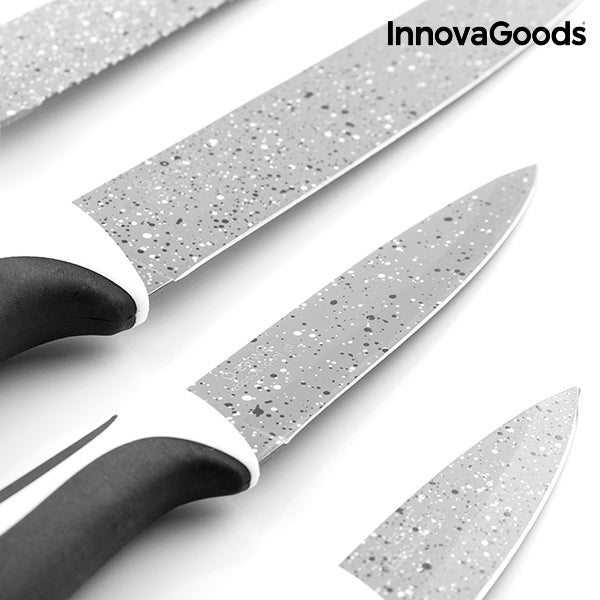 InnovaGoods Swiss·Q Stone Stein- und Schälmesserset (6-teilig)