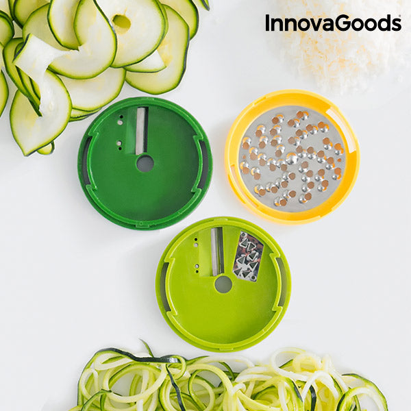 InnovaGoods Spiral-Gemüsereibe und -schneider mit dem Kitchen Foodies Rezeptbuch
