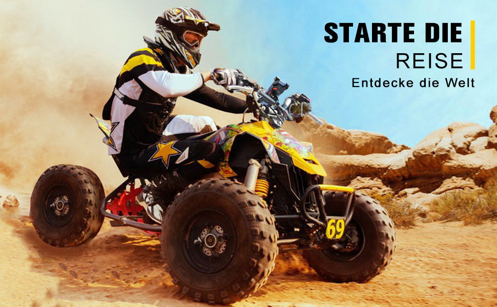 Handyhalterung Fahrrad Anti-Shake 360° Rotation Fahrradhalterung Handy, Motorrad Fahrrad Lenker Kompatibel