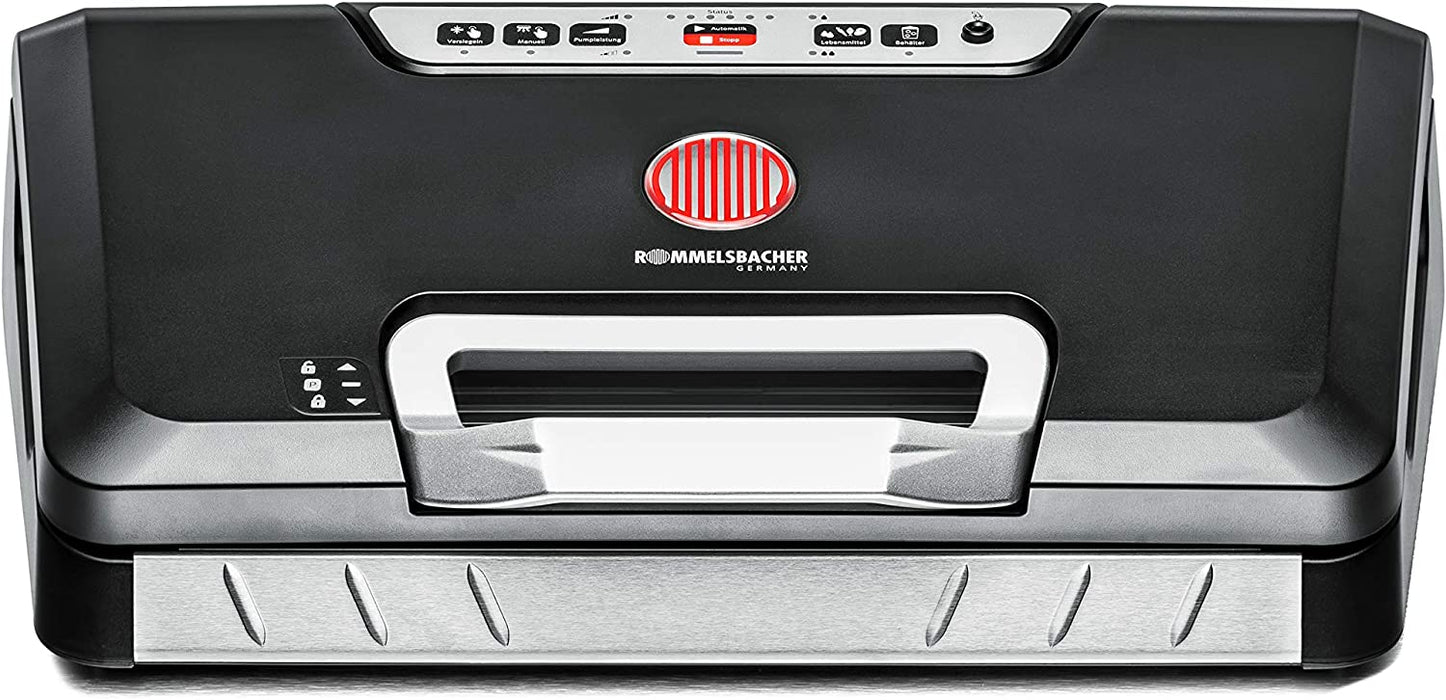 Vakuumierer - Absaugleistung 15 Liter/Min., Einhand-Bedienung, für Langzeitbetrieb geeignet, Doppel-Versiegelungsnaht, 2 Versiegelungszeiten