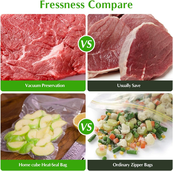 Vakuumrollen Folienrollen Vakuumbeutel für Vakuumierer Folienschweißgerät - 2 Rollen 15cm x 300cm und 2 Rollen 20cm x 300cm und 2 Rollen 28cm x 300cm