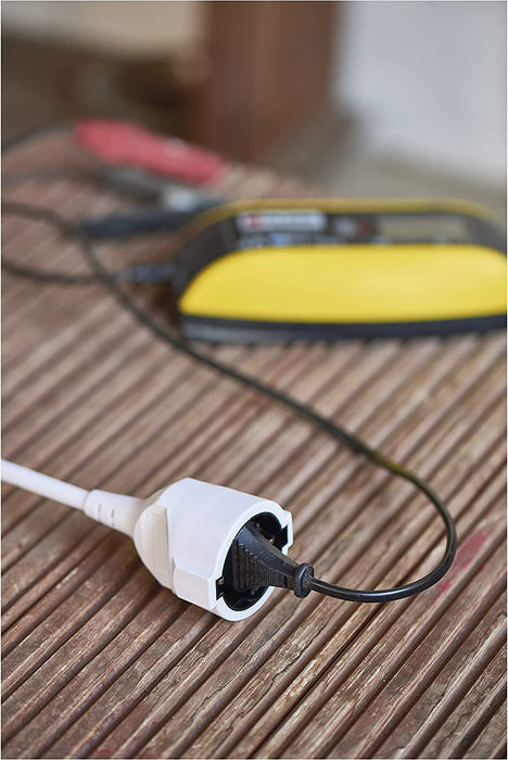 Verlängerungskabel 7 m Schuko, Strom-Verlängerung für Innen IP20, H05VV-F3G 1,5 mm2, Kinderschutz, Weiß