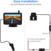 W7 Kabellos Digital Rückfahrkamera Set mit 5“(12.7cm) LCD-Monitor mit Antenne, eingebautem Funksender, Wireless Einparkhilfe,Wasserdicht IP68 Backup Rückfahrkamera, Nachtsicht für SUV,Van,KfZ