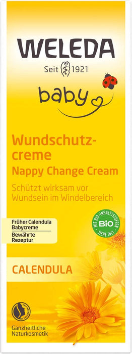 Bio Baby Calendula Wundschutzcreme 75ml - Naturkosmetik Wundsalbe /Babycreme für den Schutz empfindlicher Baby Haut im Windelbereich.