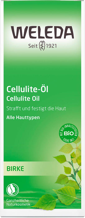 Bio Birken Cellulite-Öl - straffendes Naturkosmetik Körperöl für neue Spannkraft und glatte Haut. Wirkung dermatologisch bestätigt