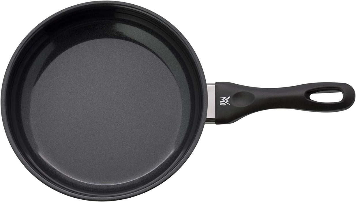 WMF Devil Pfannenset 3-teilig, Silber, Bratpfanne 24, 20, 28 cm, Induktion, Cromargan Edelstahl beschichtet, Kunststoffgriff, 50 x 30 x 20 cm