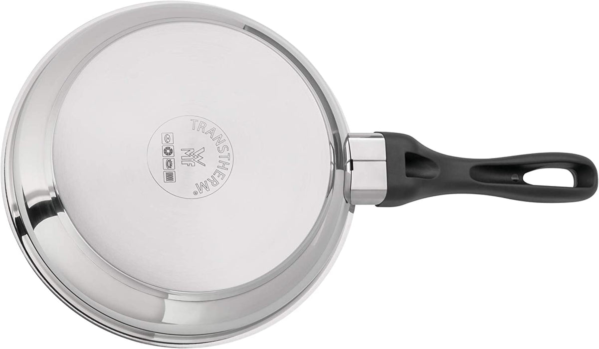 WMF Devil Pfannenset 3-teilig, Silber, Bratpfanne 24, 20, 28 cm, Induktion, Cromargan Edelstahl beschichtet, Kunststoffgriff, 50 x 30 x 20 cm