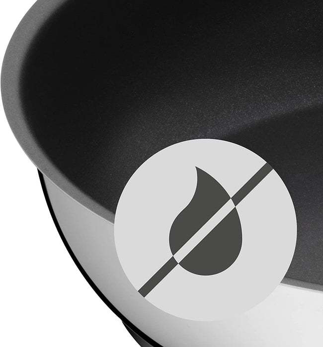 WMF Devil Pfannenset 3-teilig, Silber, Bratpfanne 24, 20, 28 cm, Induktion, Cromargan Edelstahl beschichtet, Kunststoffgriff, 50 x 30 x 20 cm