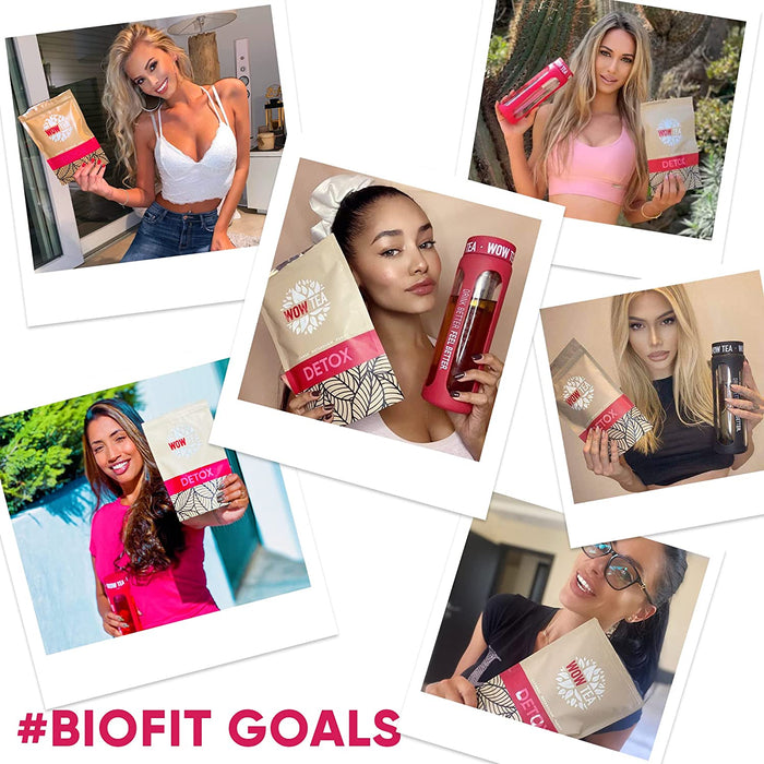 WOW TEA Detox Тее - 21 tage detox tee | Programm zur tiefen Körperreinigung | Entgiftung tee | Detox teemischung mit Yerba-Mate, Grüner Tee, Pu-erh
