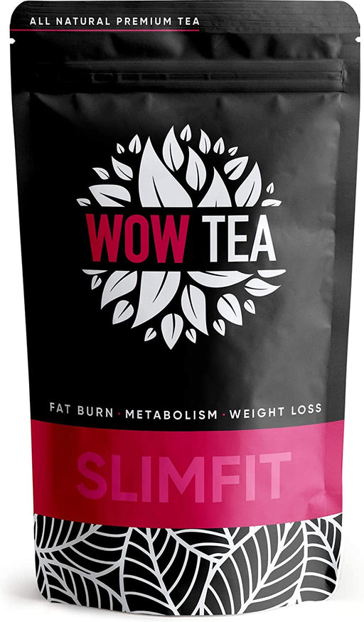 WOW TEA SlimFit Tee - Natürlicher Diät Tee zur Körperformung | Tee-Komplex von grünem Tee und Yerba Mate| Diät Tee und Slim Tee zum Entgiftung | 150g, Made in EU