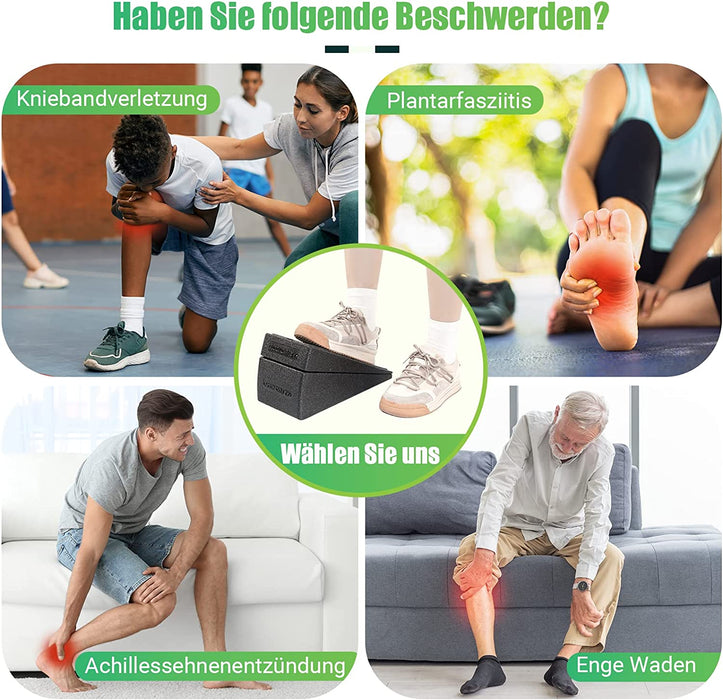 Wadendehner 3er Set, Mobilisationskeil geeignet für Wadenstrecker, Beinstrecker, Plantarstretching, Plantarfasziitis und Achillessehnenentzündung 