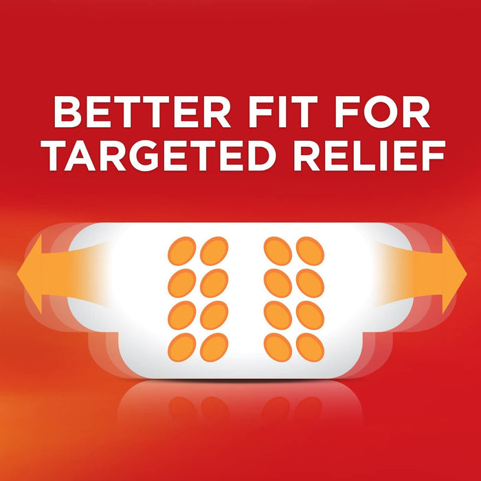 Wärmepflaster bei Schmerzen im unteren Rückenbereich – 8 Stunden konstante Wärme – Box mit 4 Rückenpflastern