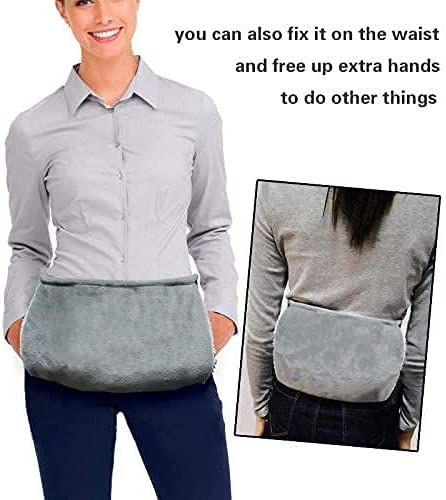 Wärmflasche Gummi Wärmbeutel Wärmbeutel Gummi Wärmbeutel mit weichem Plüsch Hand Taillenwärmer Abdeckung, Wärmbeutel für Hals und Schulter, Rücken, Beine, Taille warm