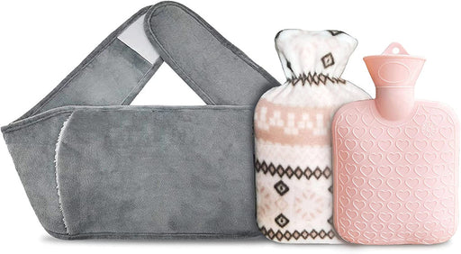 Wärmflasche Gummi Wärmbeutel Wärmbeutel Gummi Wärmbeutel mit weichem Plüsch Hand Taillenwärmer Abdeckung, Wärmbeutel für Hals und Schulter, Rücken, Beine, Taille warm