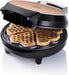 Waffeleisen für klassische Herzwaffeln, Waffelautomat mit Antihaftbeschichtung für Waffeln in Herzform, 700 Watt, Farbe Kupfer