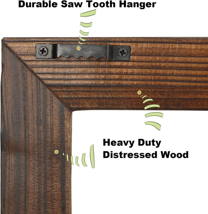 Wand Vintage Holzfensterrahmen Punk Antique Home Dekoration Deko für Zuhause oder im Freien, Nicht für Bilder, 2 Stück (40 X 28 cm)