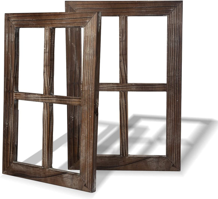 Wand Vintage Holzfensterrahmen Punk Antique Home Dekoration Deko für Zuhause oder im Freien, Nicht für Bilder, 2 Stück (40 X 28 cm)