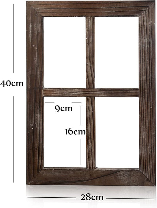 Wand Vintage Holzfensterrahmen Punk Antique Home Dekoration Deko für Zuhause oder im Freien, Nicht für Bilder, 2 Stück (40 X 28 cm)