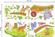 Wandtattoo Dschungel Tiere Baum Wandsticker Elefant Giraffe Löwe Wandaufkleber Kinderzimmer Babyzimmer Schlafzimmer Wanddeko