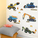 Wandtattoo Kinderzimmer Baufahrzeug Baustelle Wandaufkleber Konstruktion Traktor Bagger Wandsticker Babyzimmer Junge Schlafzimmer Wanddeko