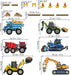 Wandtattoo Kinderzimmer Baufahrzeug Baustelle Wandaufkleber Konstruktion Traktor Bagger Wandsticker Babyzimmer Junge Schlafzimmer Wanddeko