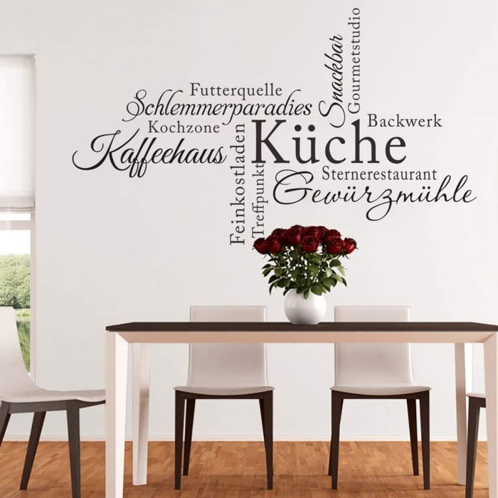 Wandtattoo Küche Sprüche Kaffeehaus Küche Schlemmerparadies Schwarz Wandaufkleber Zitate Küchendeko Kaffee Esszimmer Wanddeko