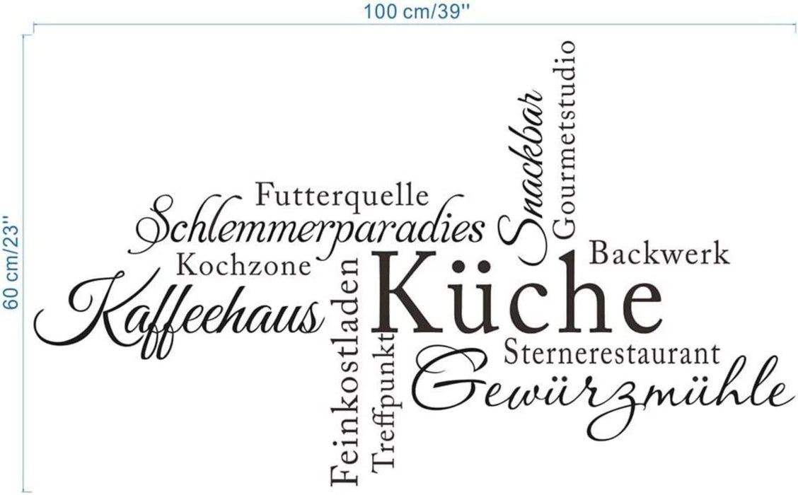 Wandtattoo Küche Sprüche Kaffeehaus Küche Schlemmerparadies Schwarz Wandaufkleber Zitate Küchendeko Kaffee Esszimmer Wanddeko