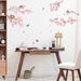 Wandtattoo Rosa Kirschblüte Wandsticker Vögeln auf Baum Wandaufkleber Blumen Rosa Wandsticker Wohnzimmer Schlafzimmer Büro Wanddeko(H 100cm)