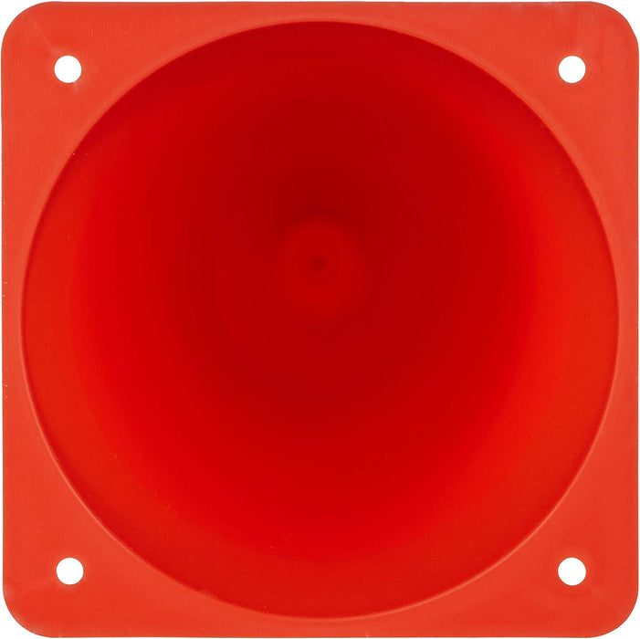 Warnkegel 10er Set, stapelbar, Verkehrshütchen, Schnürbeutel, Markierungshütchen, Pylonen, 22 cm, orange/weiß