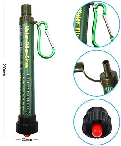 Wasserfilter Outdoor 2000L Mini Tragbarer Camping Wasseraufbereitung Entfernt 99.99% Bakterien Filter auf 0,01 Microns für Wandern Trekking Reisen