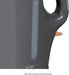 Wasserkocher, Füllmenge bis zu 1.7 Liter, Edelstahlheizelement, herausnehmbarer Kalkfilter, 2200 Watt, 2 außenliegende Wasserstandsanzeigen, Grau