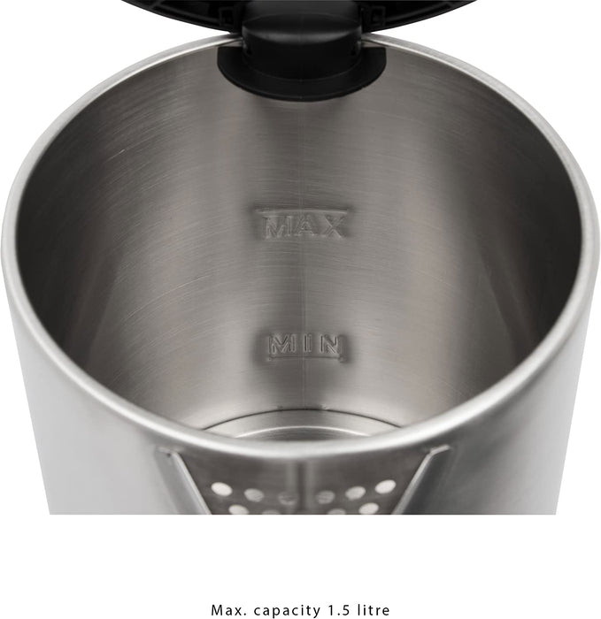 Wasserkocher verdecktes heizelement, automatische Abschaltung, Basisstation mit Kabelaufwicklung, 1,5 L, 2200 W
