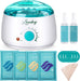 Waxing Set Professionelle, Wachswärmer Wachs Haarentfernung mit 400g Waxing Perlen, 20 Holzspateln und 2 Flasche Pflegespray, für Gesicht, Achseln...
