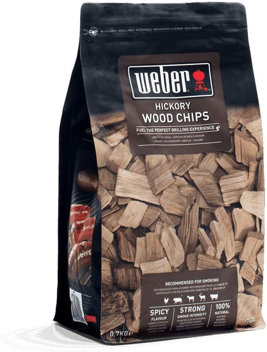 Weber Räucherchips Hickory 700g, Räuchern, Aroma, Grillen, Braun, 17.8x8.9x30.5 cm