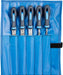 Werkstattfeilen-Set in PVC-Rolltasche, 5 Feilen, 200mm – für ein umfassendes Anwendungsspektrum geeignet