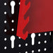 Werkzeugwand 3-teilig, inkl. 17-teiligem Werkzeughalter Set, Lochwand HxB je 60 x 39 cm, Metall, schwarz-rot
