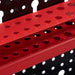 Werkzeugwand 3-teilig, inkl. 17-teiligem Werkzeughalter Set, Lochwand HxB je 60 x 39 cm, Metall, schwarz-rot