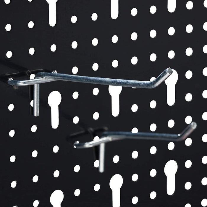 Werkzeugwand 3-teilig, inkl. 17-teiligem Werkzeughalter Set, Lochwand HxB je 60 x 39 cm, Metall, schwarz-rot