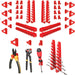 Werkzeugwand Lagersystem – 1152 x 780 mm Wandregal mit Werkzeughaltern – Set 38 Zubehör Werkzeuglochwand Werkstattregal Haken