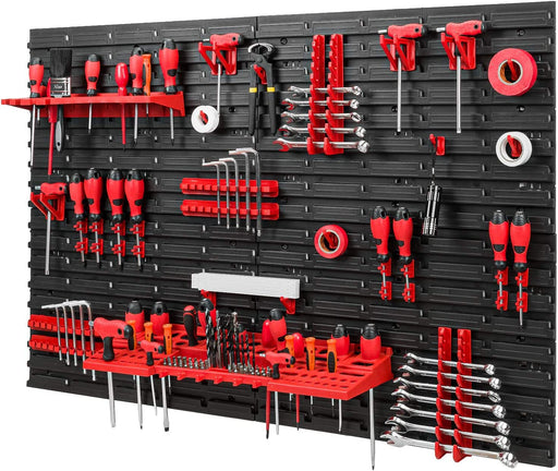 Werkzeugwand Lagersystem – 1152 x 780 mm Wandregal mit Werkzeughaltern – Set 38 Zubehör Werkzeuglochwand Werkstattregal Haken