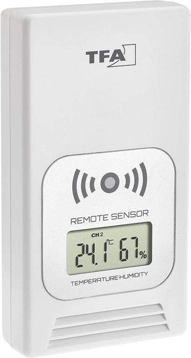 Wetterstation mit Funk, inkl Aussensensor, Hintergrundbeleuchtung, Aussen-und Innentemperatur, schwarz