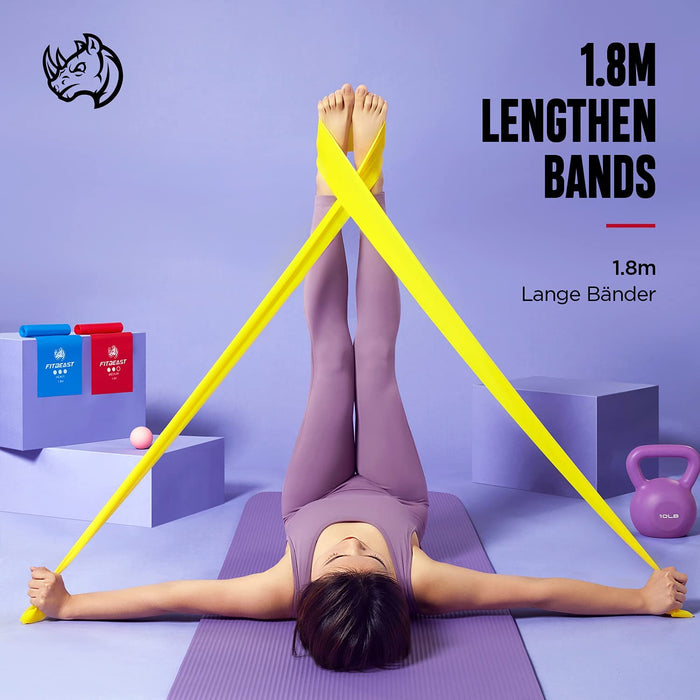 Widerstandsbänder, [3 Stück] Übungsbänder mit 3 Widerstandsstufen, Widerstandsbänder Set für Frauen Männer, Workout Widerstandsbänder für Yoga