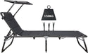 XXL-Sonnenliege aus Aluminium mit Dach und Quick-Dry-Schaum, max. Belastung bis 150 kg, Textilene anthrazit, 200 x 70 cm