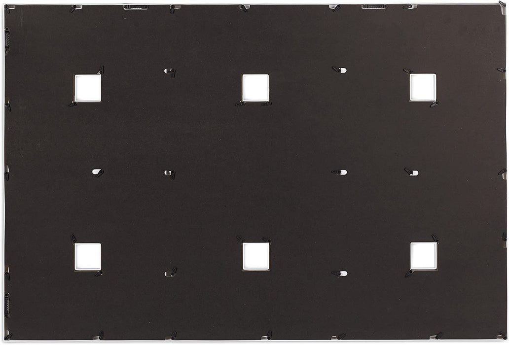 XXL Bilderrahmen Collagen für 24 Bilder in 10 x 15, Hoch- oder Querformat, Kunststoff, HxB 57 x 86 cm, weiß