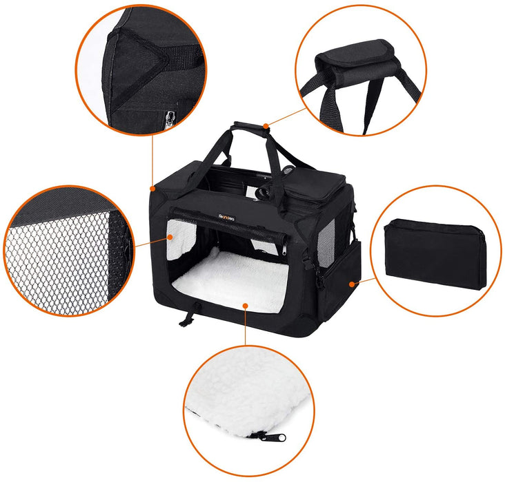 Hundebox, Hundetasche, faltbar, 102 x 69 x 69 cm, schwarz